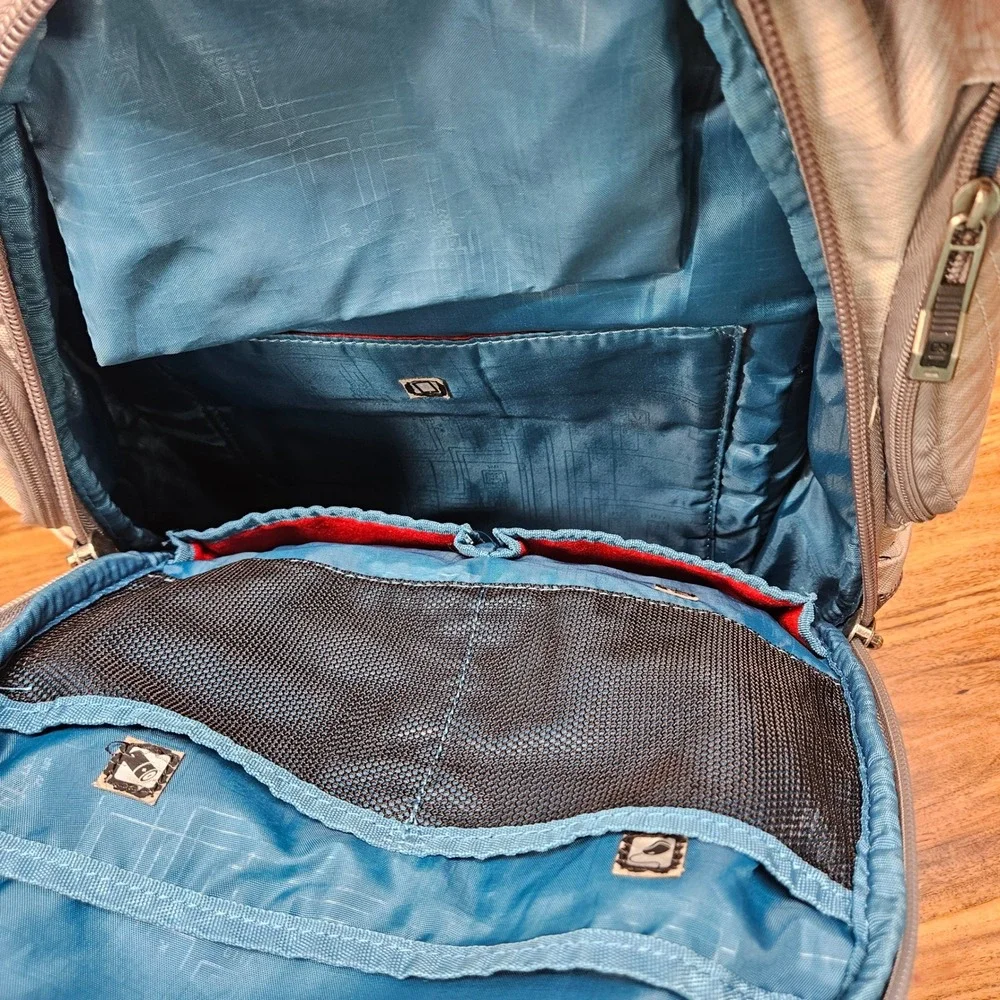 OGIO Laptop Backpack Tan Gray Multi Compartment Tech Bag Travel Commuter